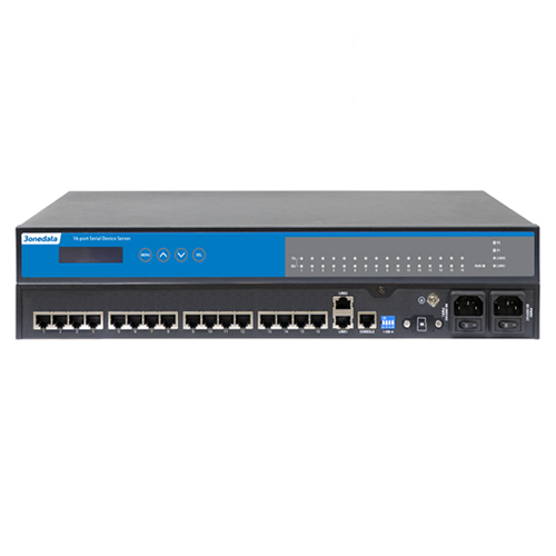 Bộ chuyển đổi 16 cổng RS-232/485/422 sang 2 cổng Ethernet 3Onedata NP6100-2T-16DI(3IN1)-RJ-2P(85-265VAC)