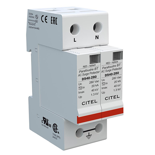 Thiết bị cắt sét Type 2 nguồn điện 1 pha-230V 2P (L+N) CITEL DS42-280