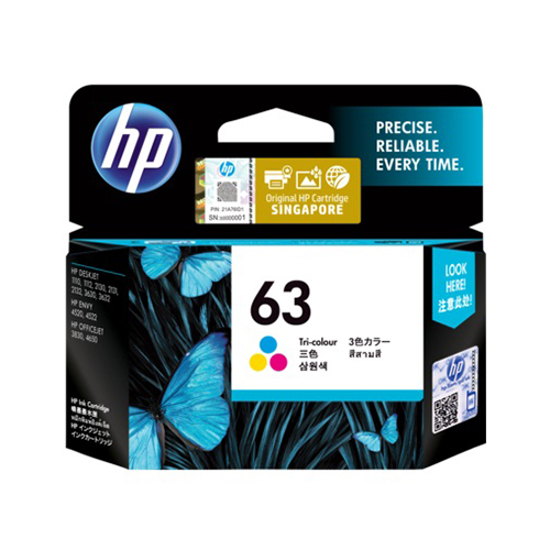 Mực in HP 63 Tri-color Original Ink Cartridge F6U61AA