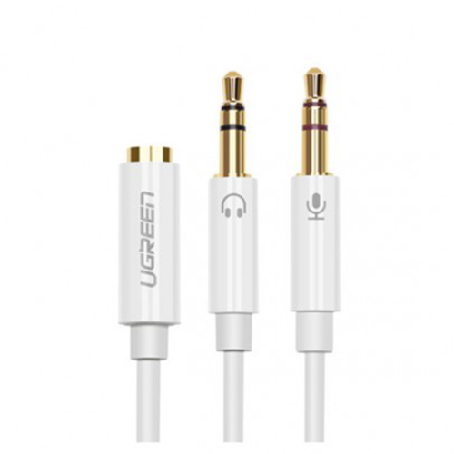 Cáp Audio Ugreen 20899 3.5mm sang 2 đầu Mic và Tai nghe