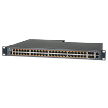 cnMatrix Switch Cambium EX2052R-P 176 Gbps throughput, 48 10/100/1000 Ports, 120 Forwarding Rate in Mpps 4 SFP+ Uplink ports
